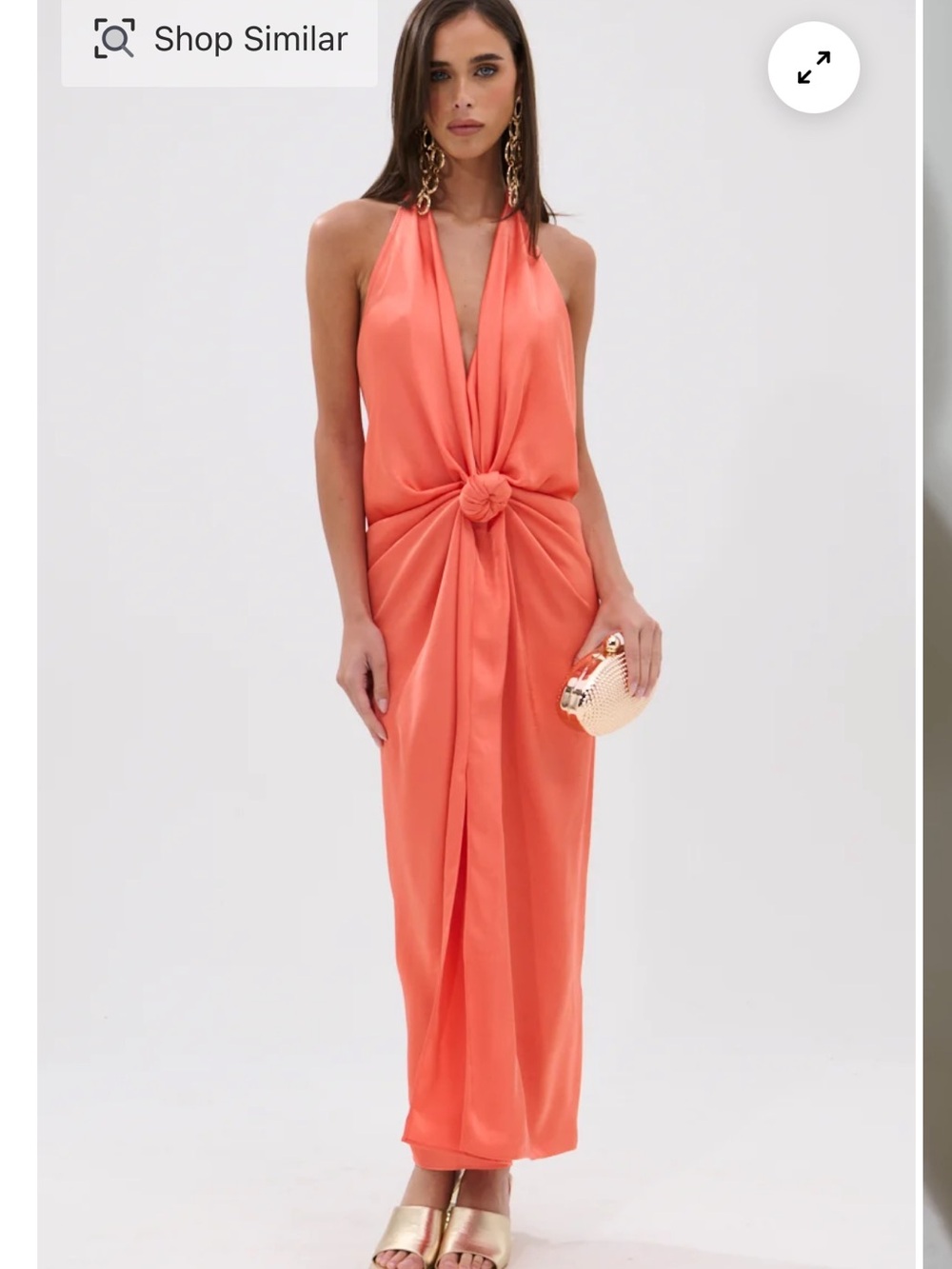 KNOT MY PROBLEM SATIN MIDI DRESS